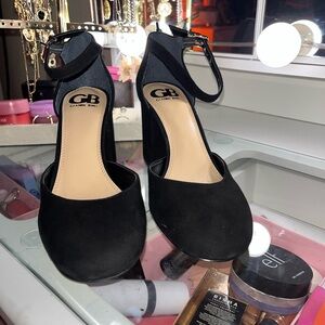 Gianni Bini Black Ankle Strap Heels